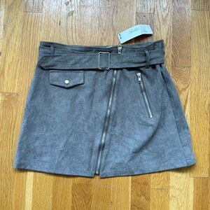 NEW She + Sky “Bobbles&Lace” Taupe Mini Skirt | Size: L